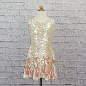 Vintage Little Attitudes Sequin Ballet Slipper Dress 7
